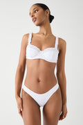 Chapel underwire balconette bikini top angel white