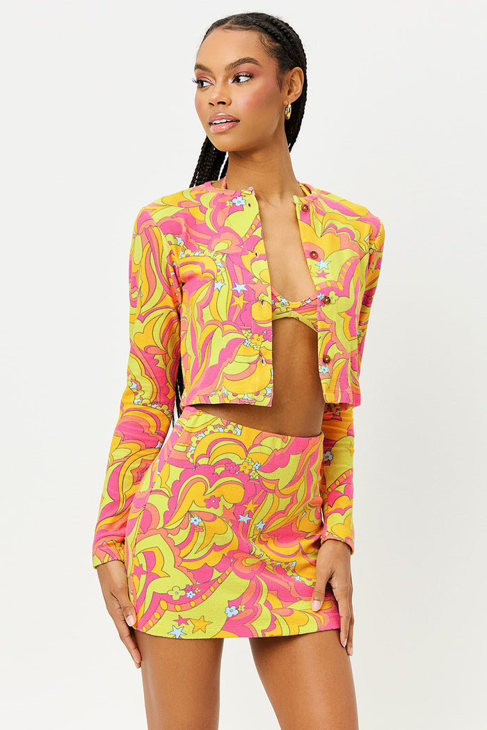 Cheri Peace Terry Cropped Cardigan