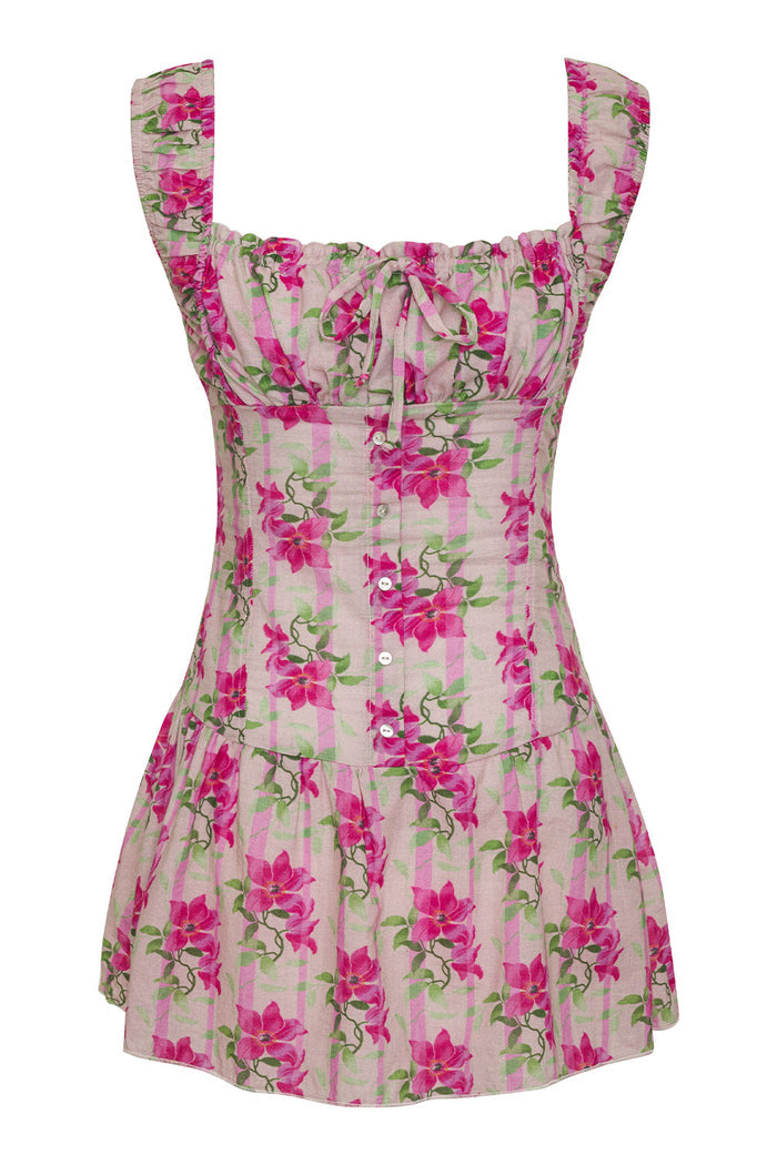 Christa Floral Mini Dress Tiger Lily