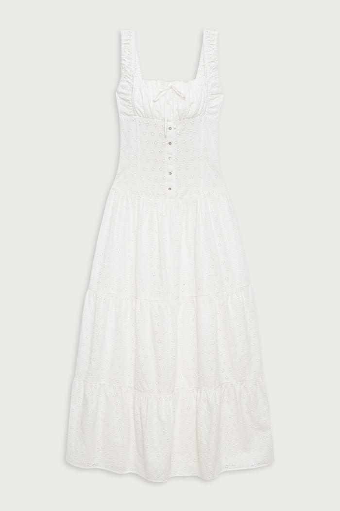 Christabelle Eyelet Maxi Dress - Angel's Wing