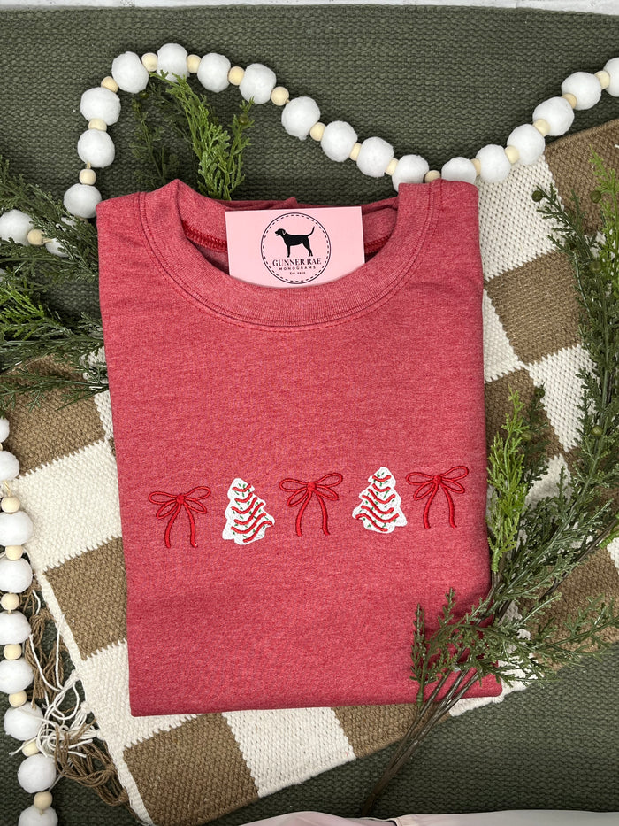 CHRISTMAS TREE CAKES Embroidered T-shirt or Sweatshirt