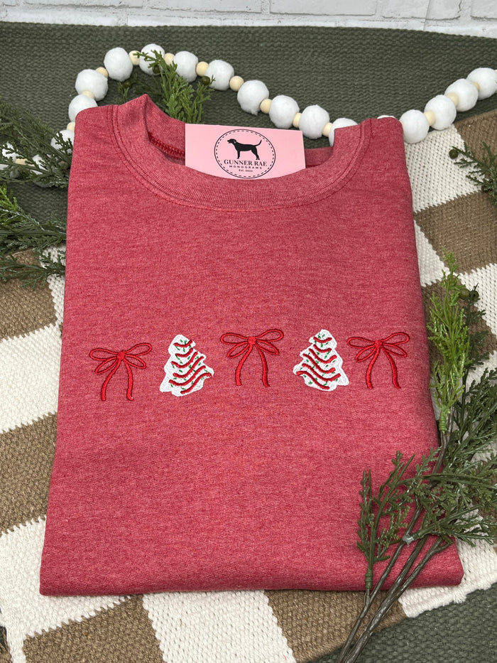 CHRISTMAS TREE CAKES Embroidered T-shirt or Sweatshirt