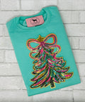 CHRISTMAS TREE SEQUIN PATCH T-shirt or Sweatshirt