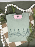 CHRISTMAS TREES Embroidered T-shirt or Sweatshirt