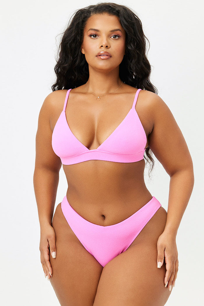 Claire Blushing Terry Triangle Top Extended