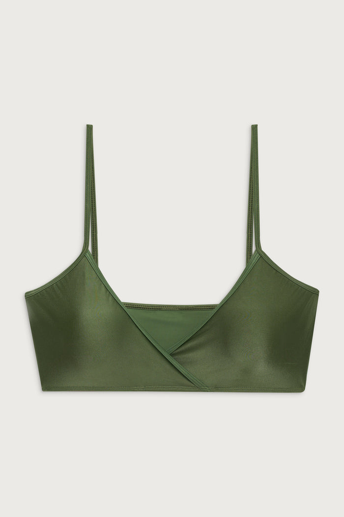 Clairo shine bralette bikini top -sea moss