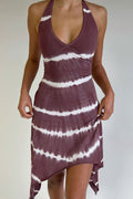 Claudia Halter Tie Dye Dress Taro Tie Dye
