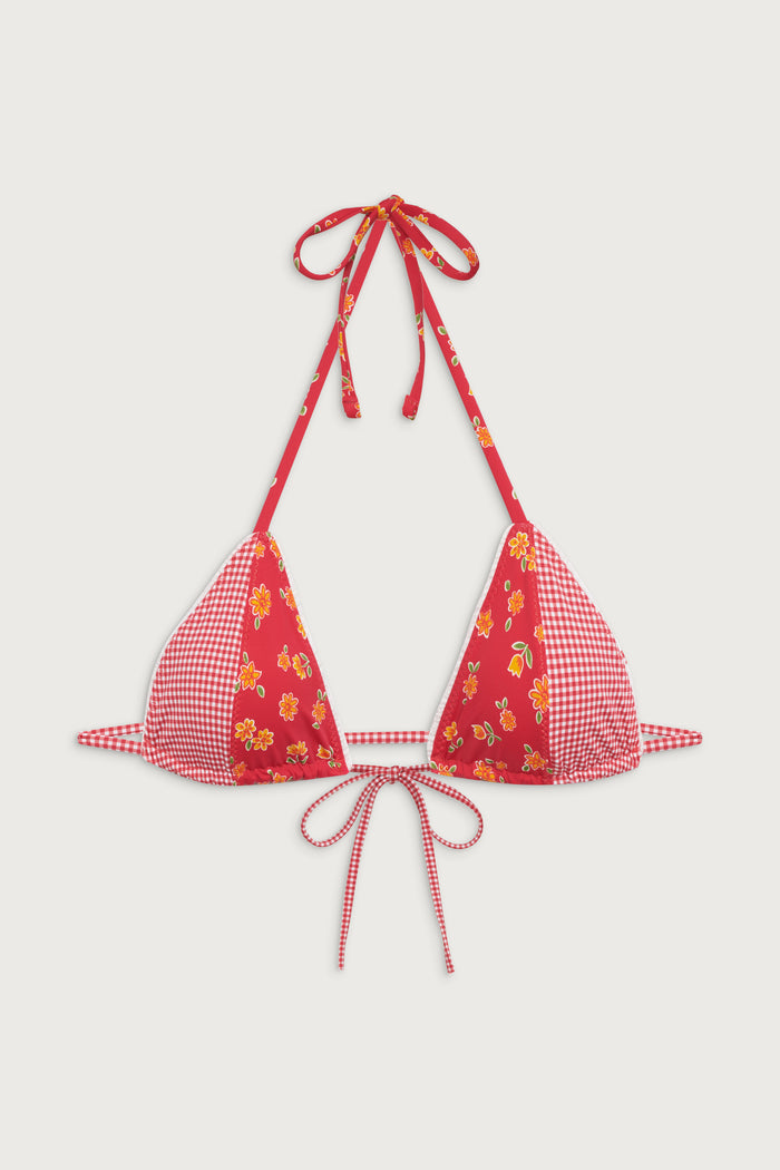 Coastal Floral Micro Bikini Top - Summer Flower