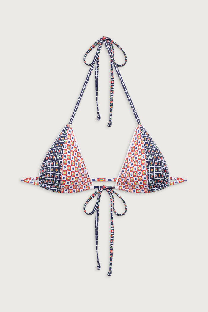 Coastal Micro Triangle Bikini Top - Farmhouse Florals