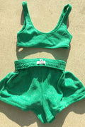 Coco Mistletoe Green Terry Lurex Short