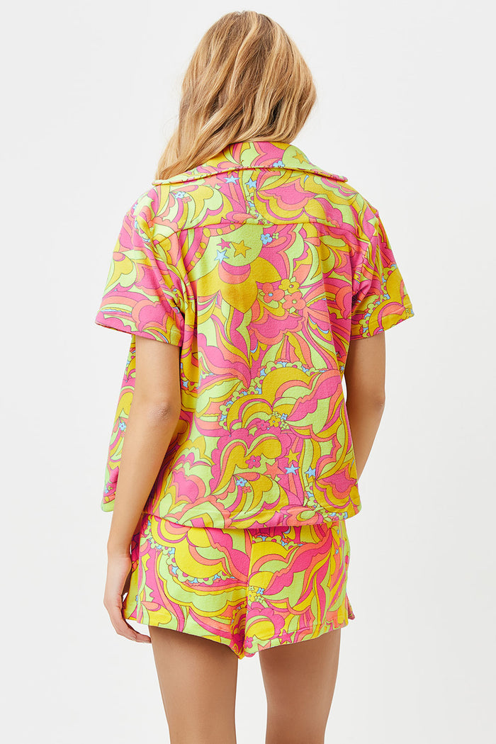 Coco Peace Terry Button Up Shirt