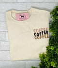 COFFEE COFFEE COFFEE Embroidered T-shirt or Sweatshirt