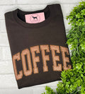 COFFEE GLITTER Embroidered T-shirt or Sweatshirt