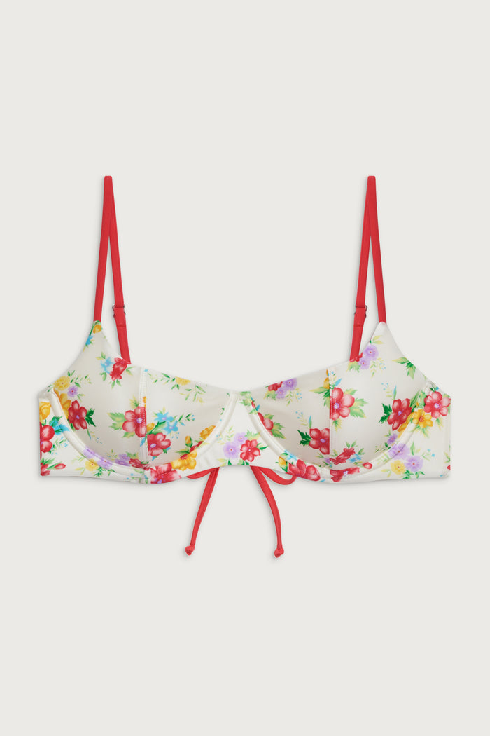 Cola underwire balconette bikini top sweet hibiscus