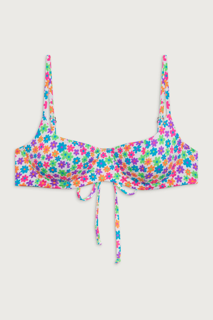 Cola underwire balconette bikini top forever flower