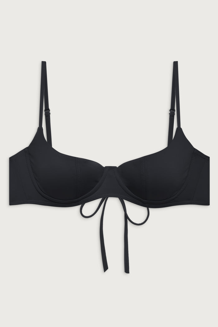 Cola underwire bikini top black