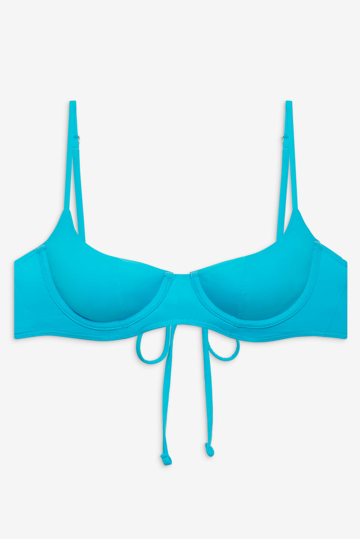 Cola Underwire Bikini Top - Morning Blue