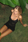 Collette Crochet Mini Dress Black
