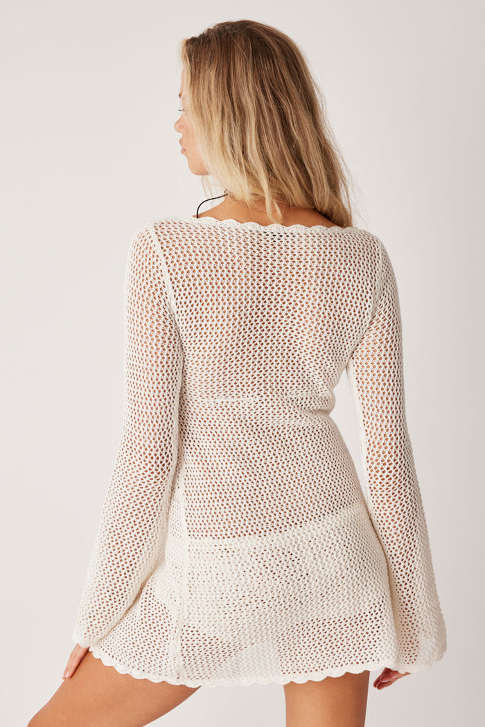 Collette Crochet Tunic White