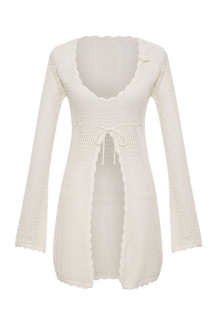 Collette Crochet Tunic White