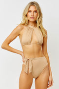 Cupid Earth High Neck Halter Tie Top