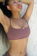 Dallas Terry Bralette Bikini Top Chocolate