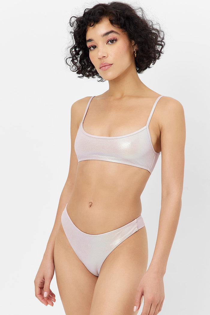Dawson Iridescent Cheeky Bikini Bottom Gilded Angel