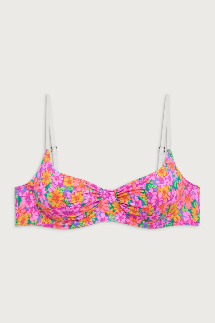 Dean underwire balconette bikini top daisy pond