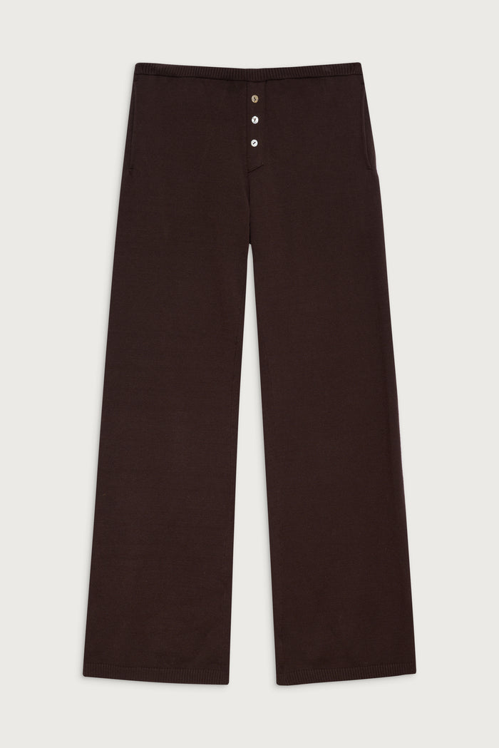 Delilah low rise cloud knit pant mocha