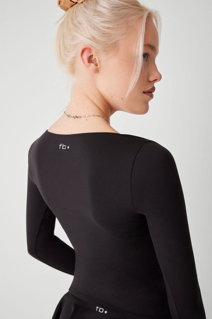 Demi Long Sleeve Top Black