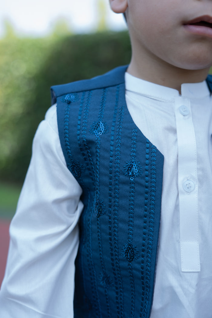 Dhoti Kurta Waistcoat Set (9-36M)
