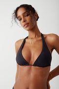 Diana halter bikini top black
