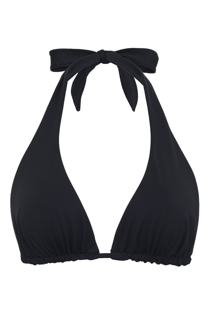 Diana halter bikini top black