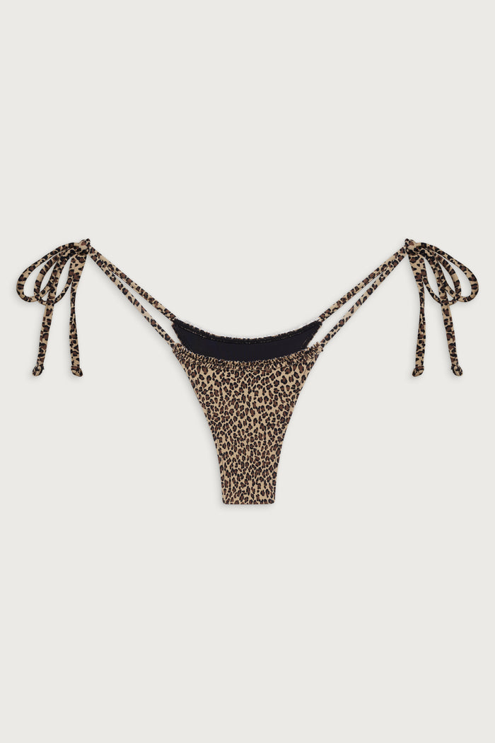 Divine skimpy bikini bottom baby leopard