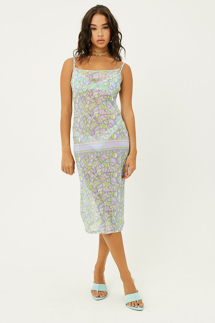 Dixie Vortex Mesh Midi Dress