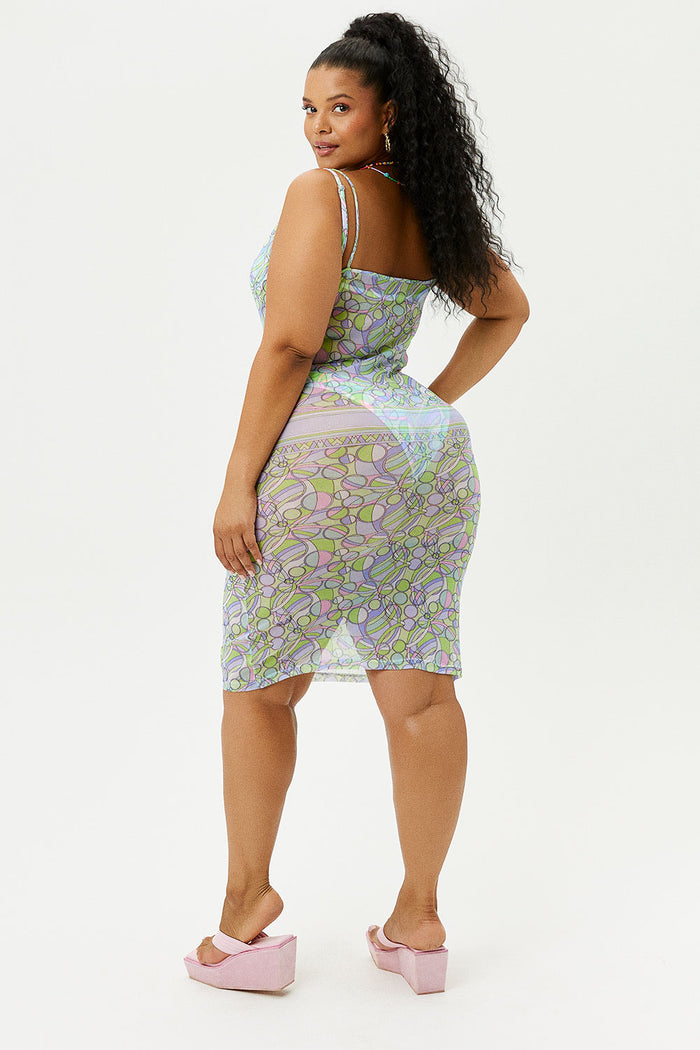 Dixie Vortex Mesh Midi Dress Extended