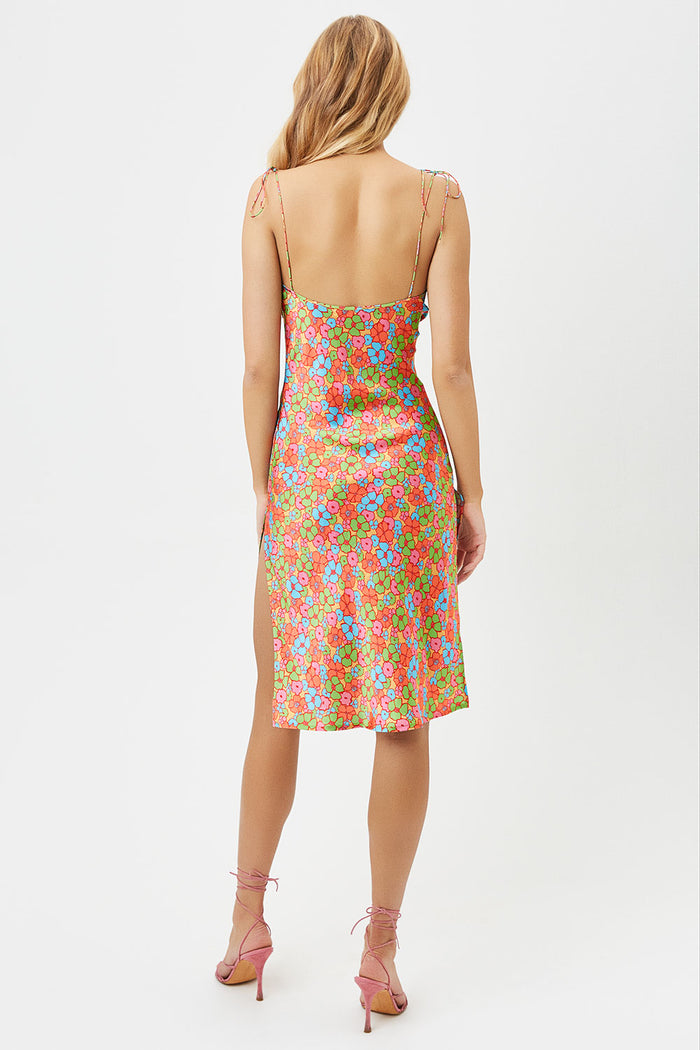 Doll Face Silk Groovy Shoulder Tie Dress