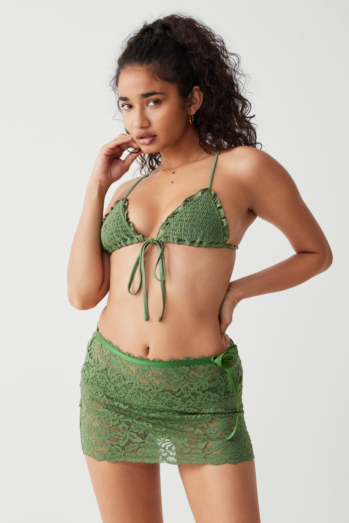 Dylan lace mini skirt sea moss