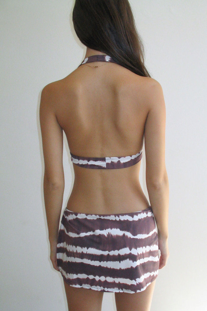 Edie Halter Tie Dye Bikini Top Taro Tie Dye