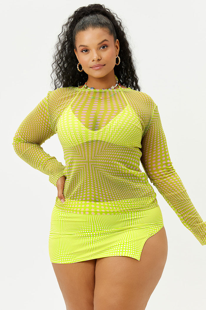 Ember Yuma Mesh Long Sleeve Top Extended
