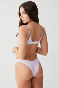 Enzo plaid cheeky bikini bottom rose picnic
