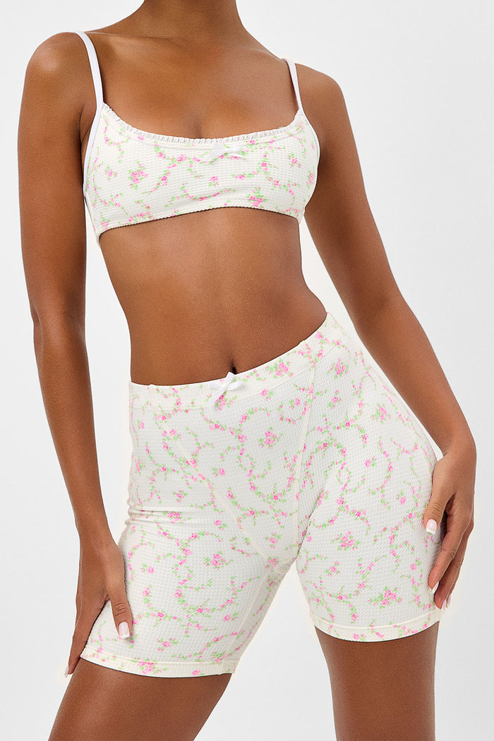 Erin Waffle Biker Short Day Lily