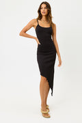 Erma Black Plissé Dress