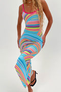 Erma Shine Dress Rainbow Swirl