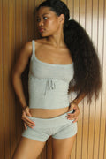 Estelle Knit Mini Short Heather Grey