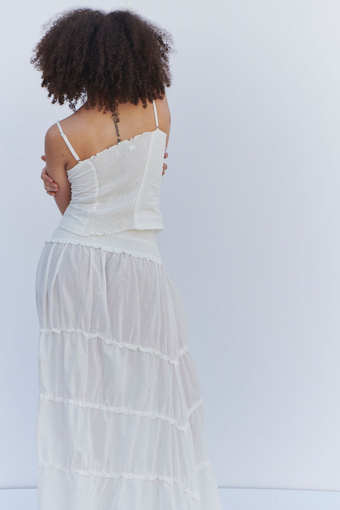 Evangelina Button Up Tank Sunrose