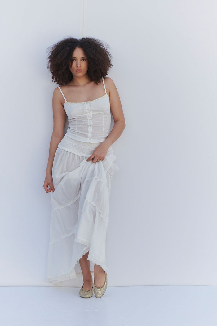 Evangelina Ruffle Maxi Skirt Sunrose