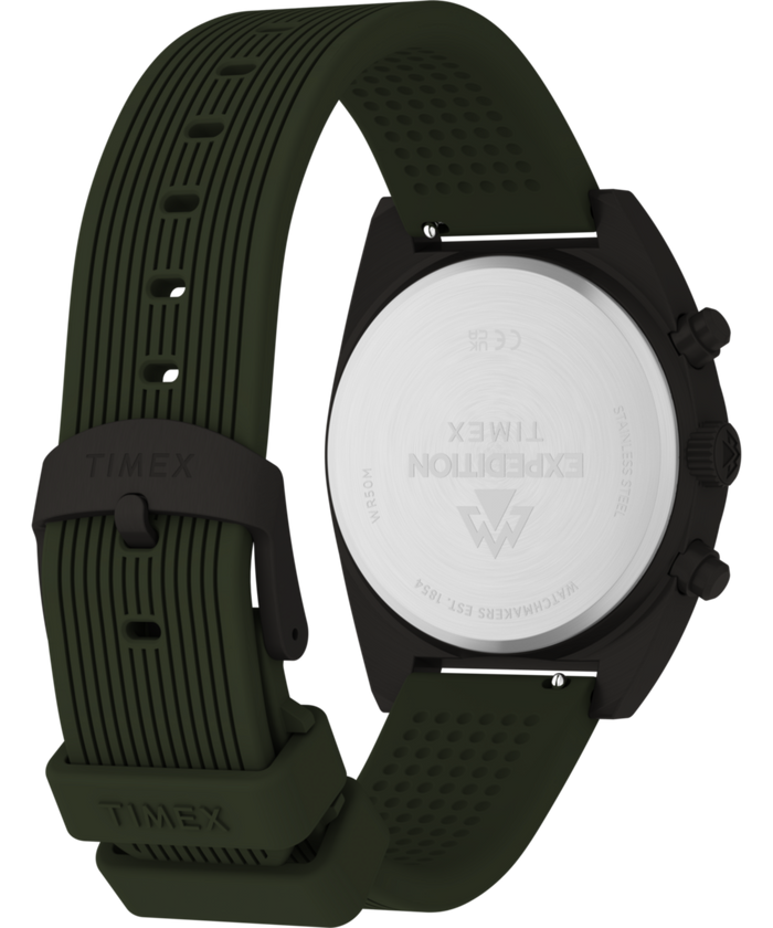 TW2Y61100 Expedition® Capstone Chronograph 41mm Silicone Strap Watch Caseback with Attachment Image