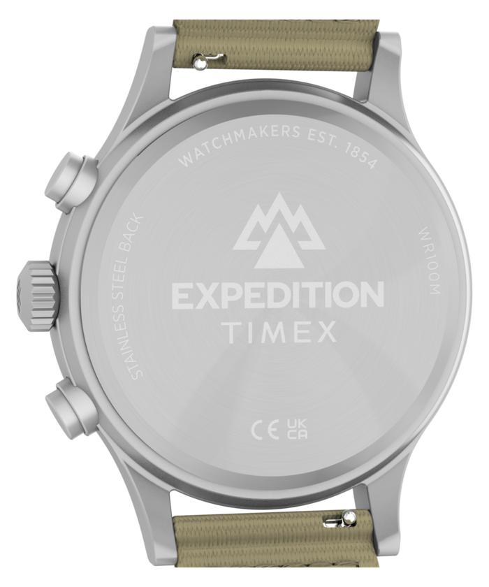 TW2Y89300 Expedition® Sierra Chronograph 43mm Fabric Strap Watch Caseback Image