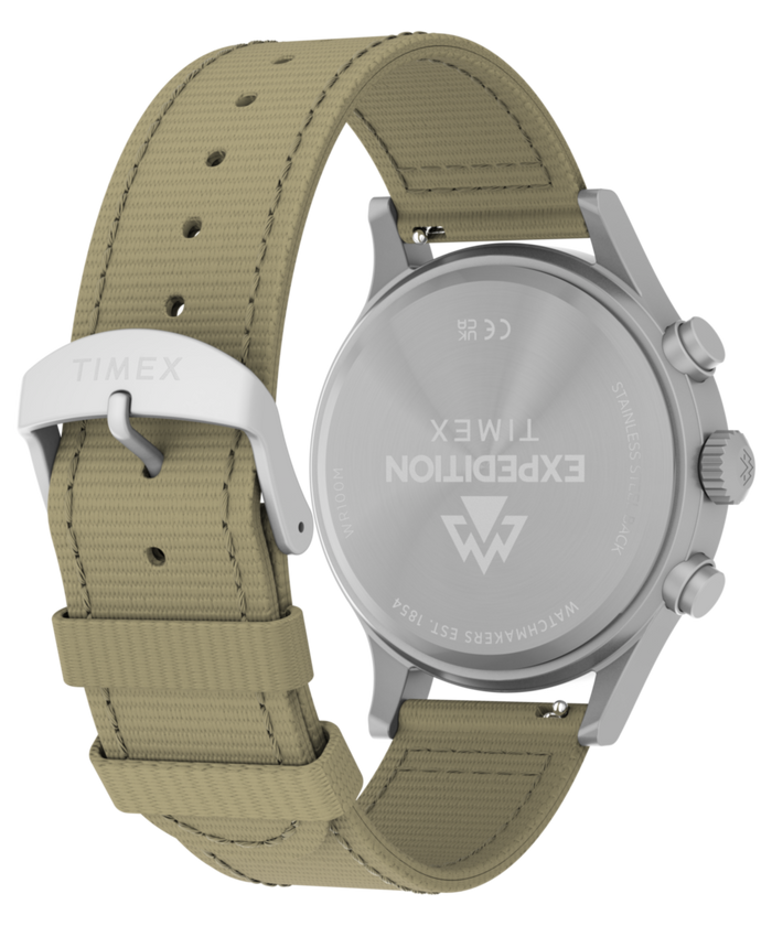 TW2Y89300 Expedition® Sierra Chronograph 43mm Fabric Strap Watch Caseback with Attachment Image